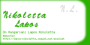 nikoletta lapos business card